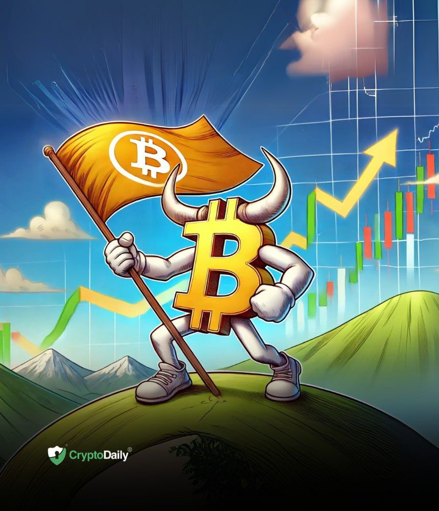 Bitcoin ($BTC) begins formation of a bull flag - surge to continue