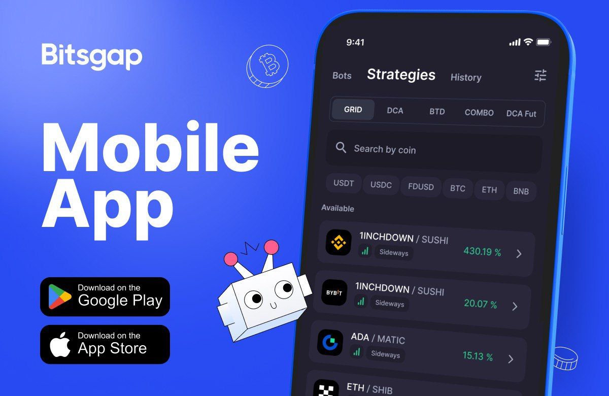 Bitsgap Introduces Mobile App, Bringing Crypto Trading Power to Your Pocket