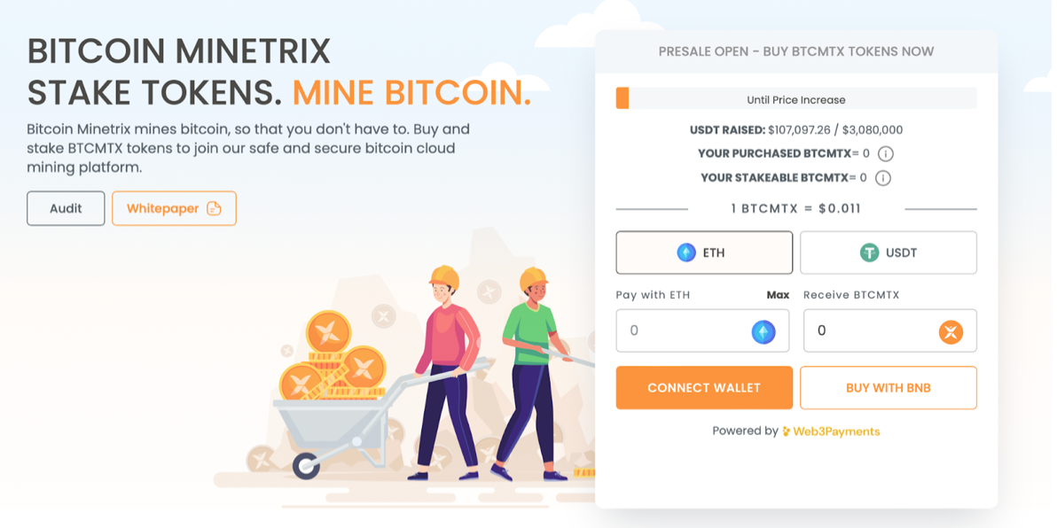 New Crypto Coin Bitcoin Minetrix Introduces First Stake-to-Mine Platform – Presale Raises $100K in a Flash