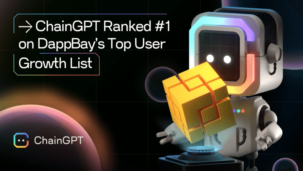 ChainGPT Secures #1 Ranking for “Top User Growth” on DappBay as Ecosystem Momentum Accelerates