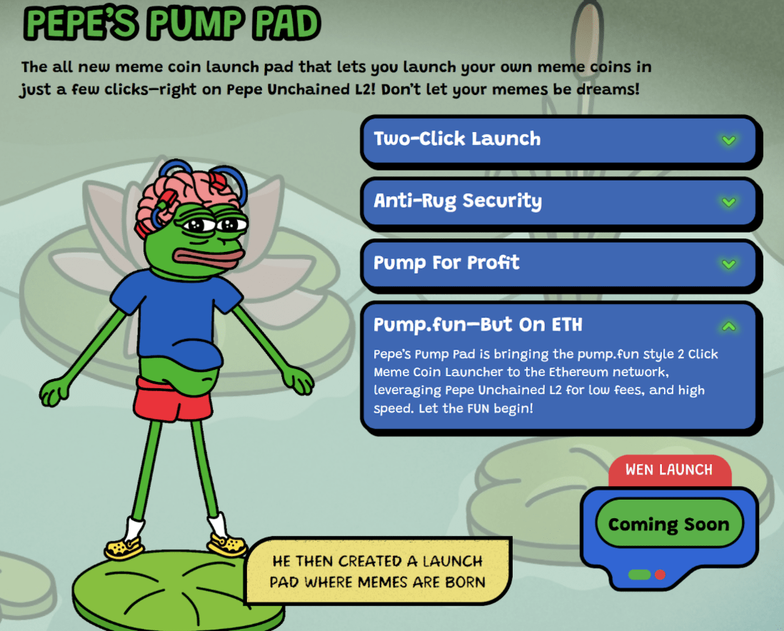 Pepe Unchained Launches Pump.fun Competitor On Ethereum, Raises $25M In Presale Funding