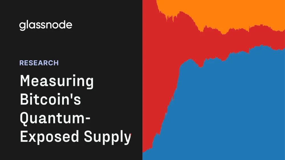 Glassnode chart quantifying Bitcoin&rsquo;s at‑rest quantum‑exposed supply (&asymp;6.04M BTC split into structural ~1.92M and operational ~4.12M), useful because it shows how much of BTC&rsquo;s supply already has public‑key exposure and therefore shapes migration urgency.