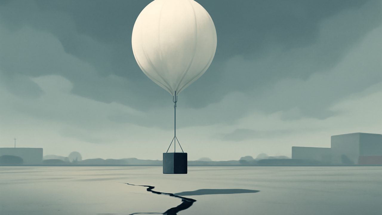 Test Balloon on a Cracked Pad