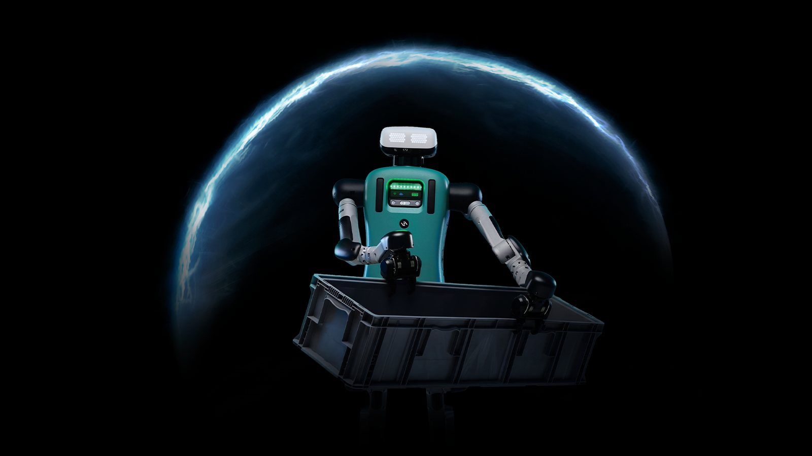 Agility/NVIDIA image of a humanoid robot used in the Halos for Robotics announcement&mdash;visualizes the Halos safety stack (IGX Thor + Halos Core) that QNX said it will integrate with, showing why QNX is relevant to robotics/physical AI.