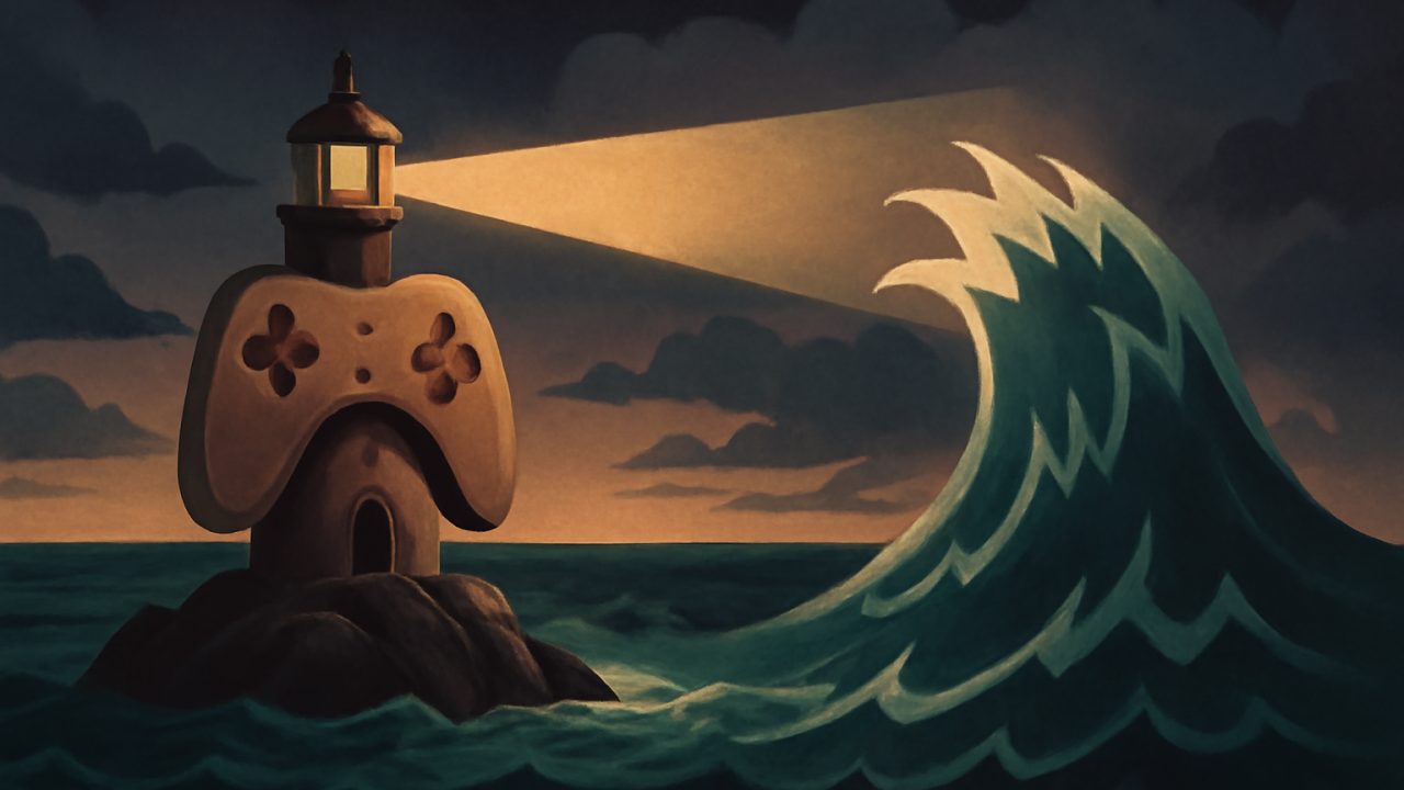Gamepad Lighthouse in Volatile Sea