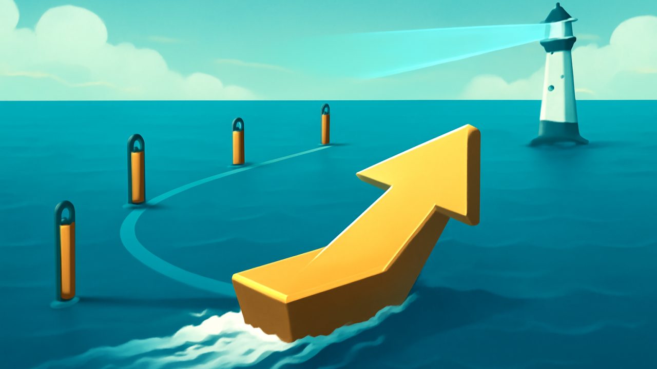 AI Lighthouse Guides a Four-Buoy Course
