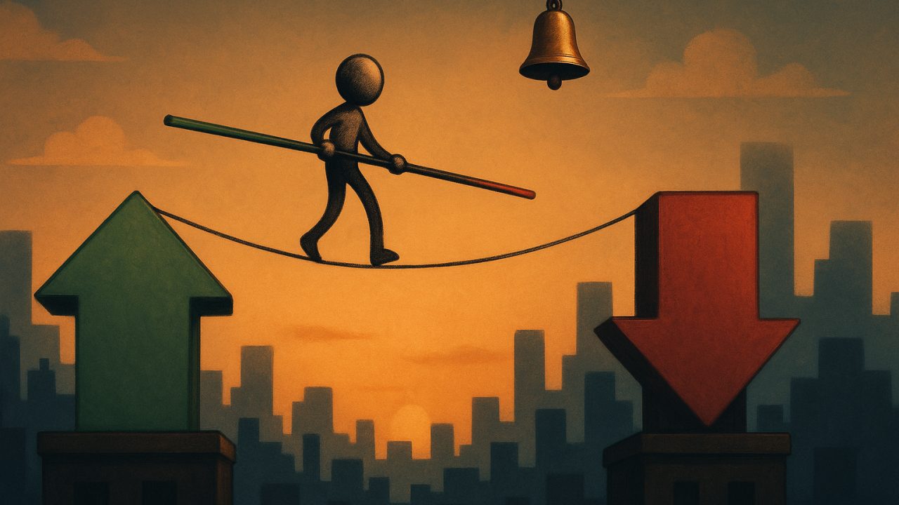 Tightrope Between Red and Green