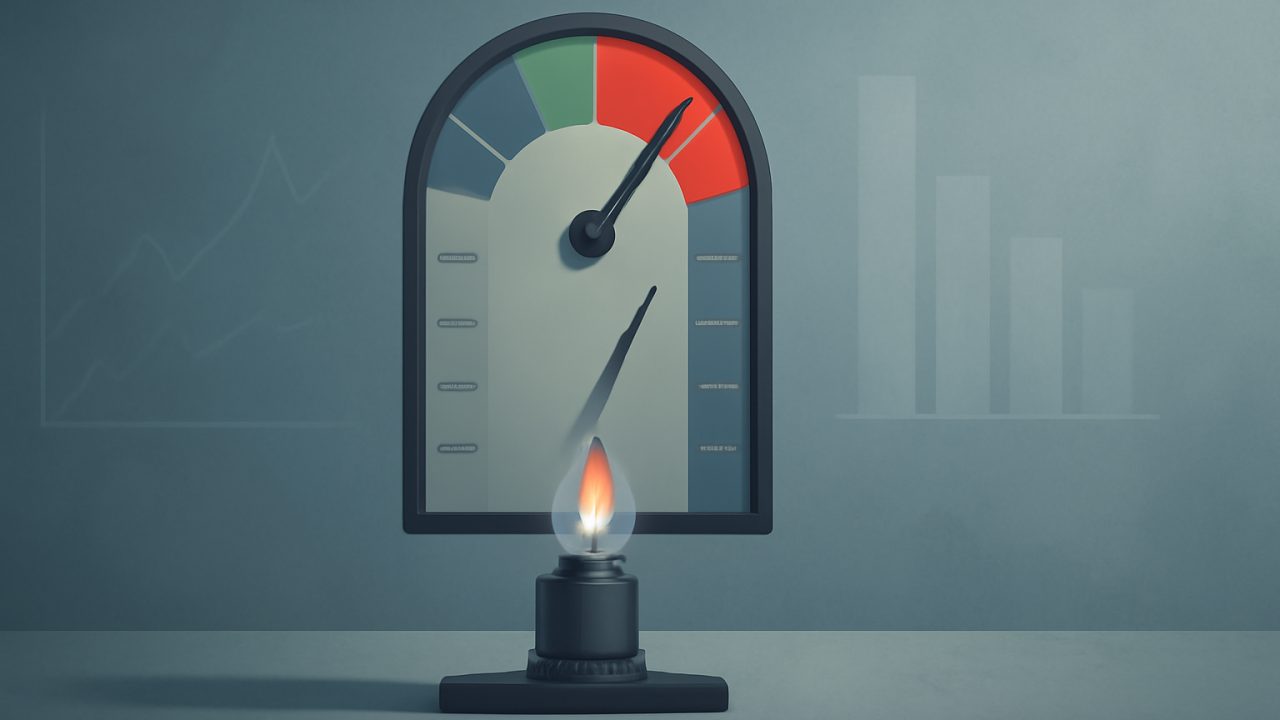 Risk Gauge Heated by a Thruster