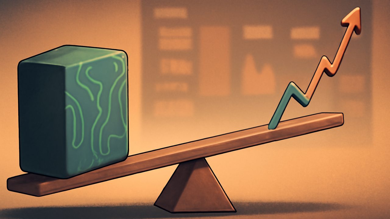 Seesaw Weighted by a Digital Dollar Bar