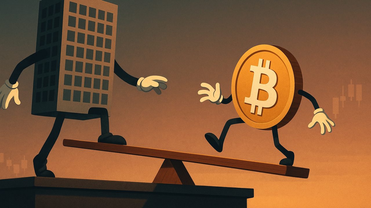 Bitcoin on the Tipping Seesaw