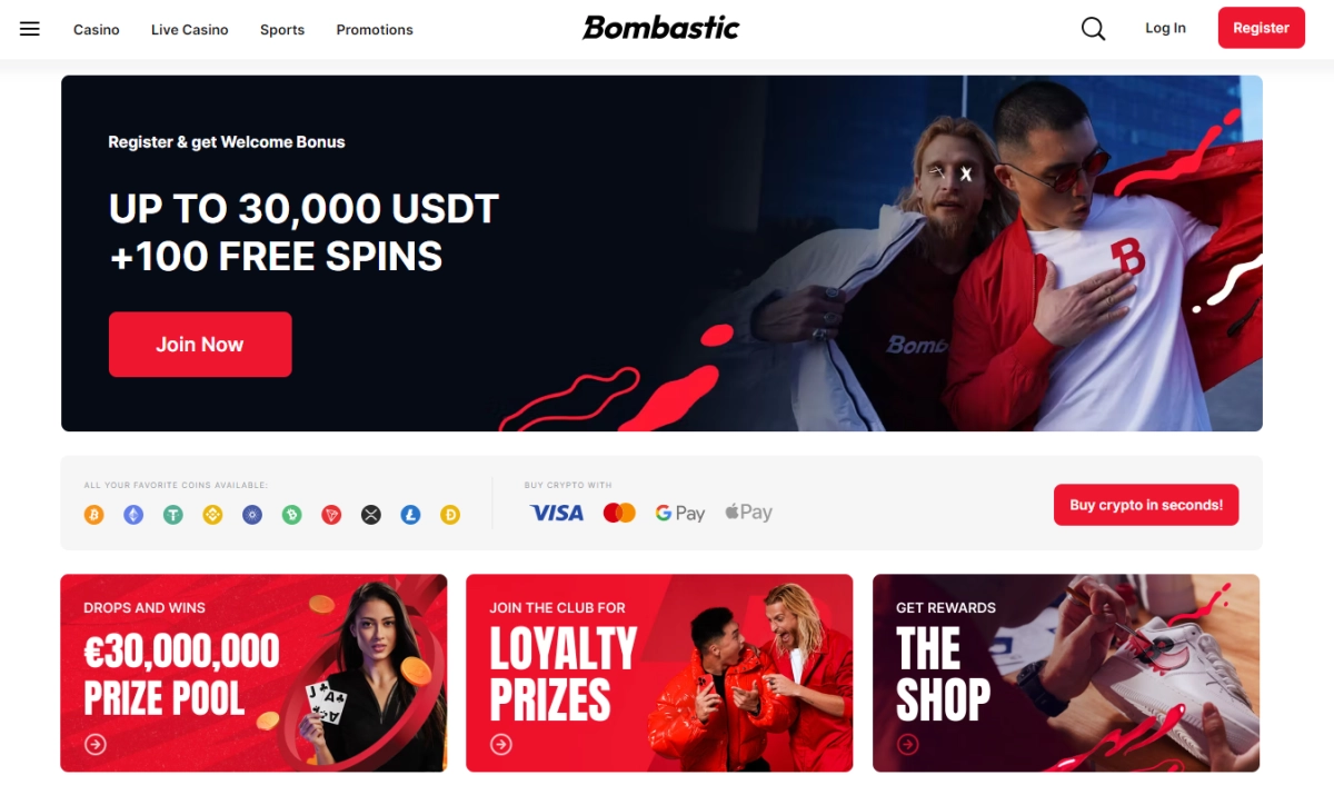 Bombastic Casino is one of the new Bitcoin and crypto casinos