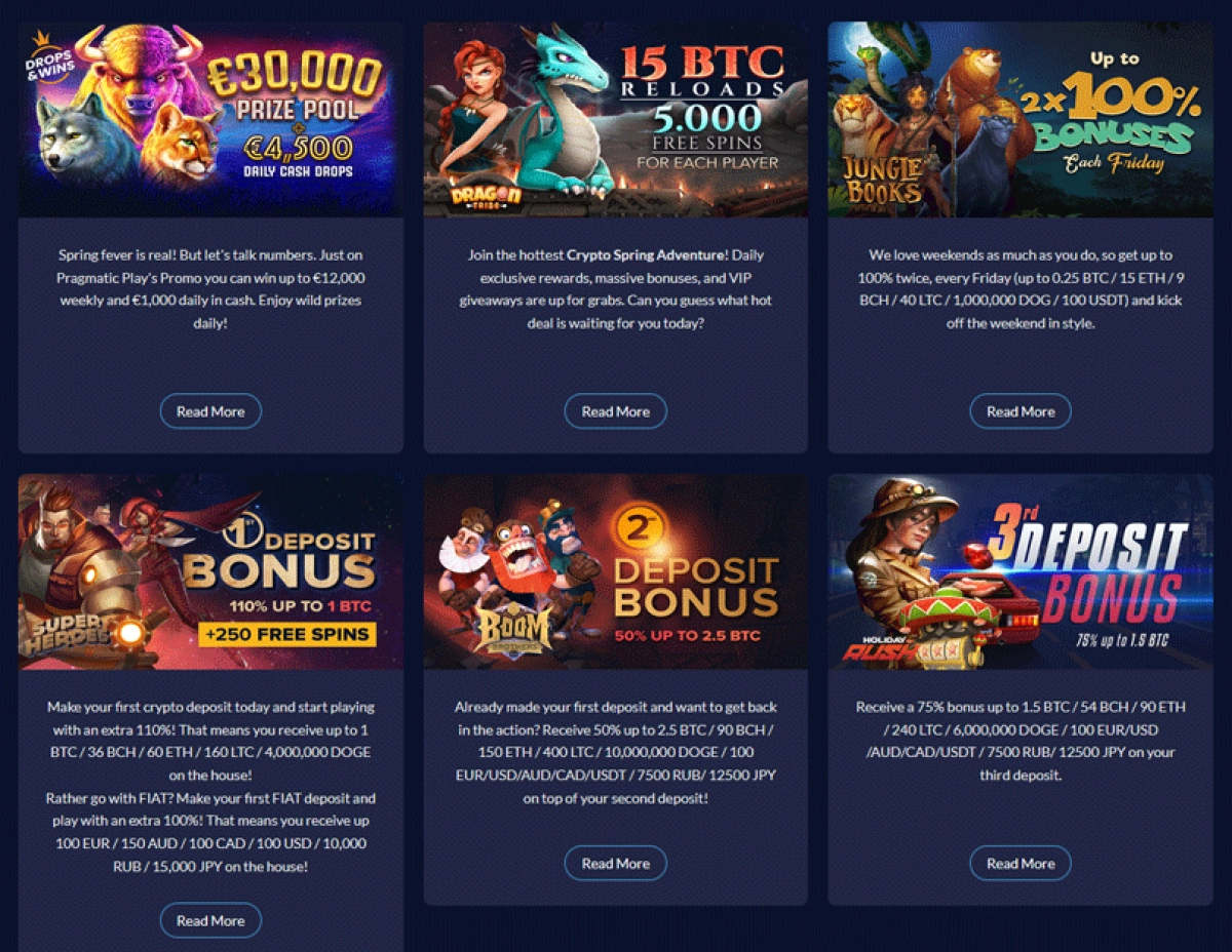 Some of The Bonuses on mBit Casino