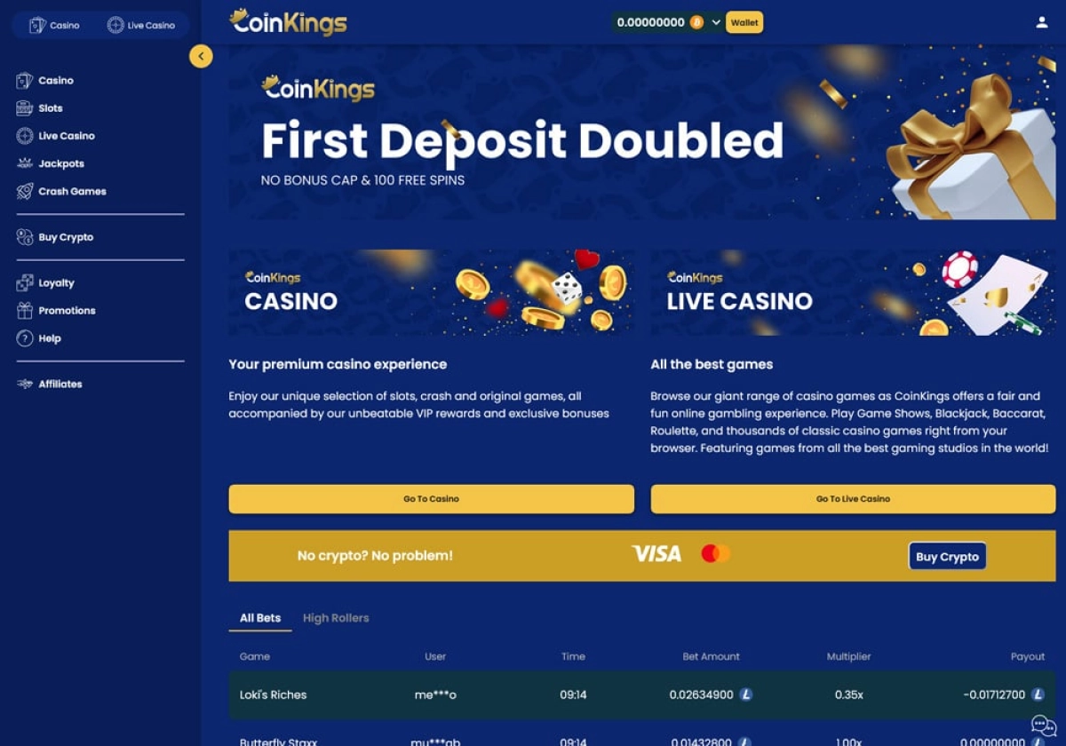 CoinKings Homepage