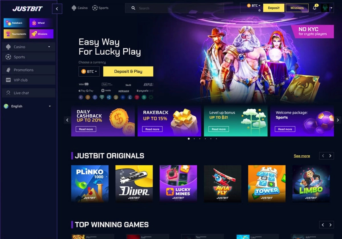Justbit: Unique Crypto Casino with Generous Bonuses Justbit: Unique Crypto Casino with Generous Bonuses