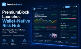 PremiumBlock Launches Non-Custodial Risk Hub for User-Created Prediction Markets, Perps and Web3 Poker